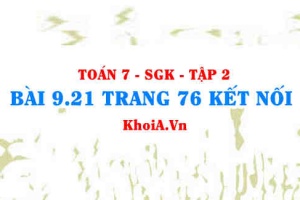 Bài 9.21 trang 76 Toán 7 Kết nối tri thức Tập 2
